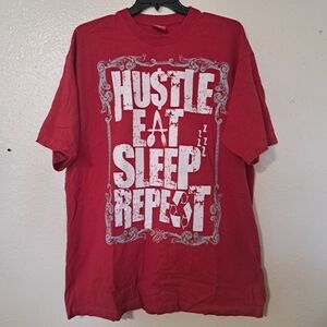 Dream USA Mens 3XL Red White Hustle Tshirt Cotton Motivation
